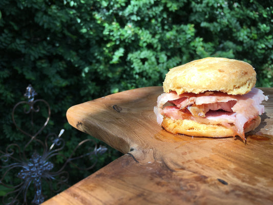 Inspired by Fall: Cornmeal Sweet Potato Biscuits and Ham